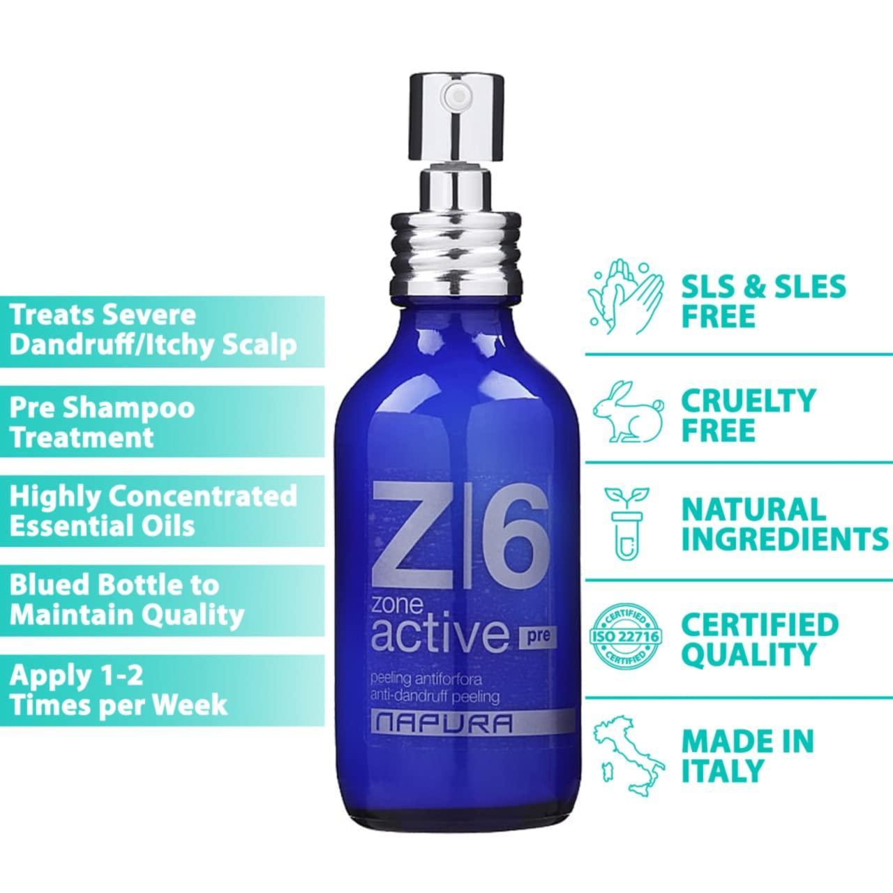 Z6 Anti Dandruff Dry Scalp Serum for Itchy Sensitive and Irritated Scalp   Intensive Dandruff Peeling Treatment (1.69 fl oz) for Women and Men with Salicylic Acid Zinc Tea Tree Oil by