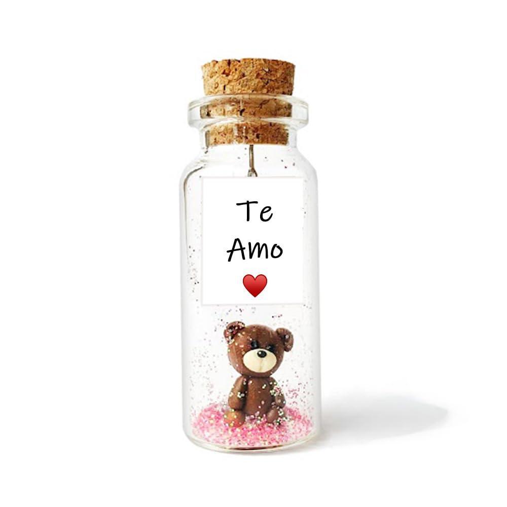 Mensaje romántico en una botella para regalar a tu novio o novia   Tarro de los deseos con una tarjeta para tu esposo o esposa (Te Amo Gift Bottle)