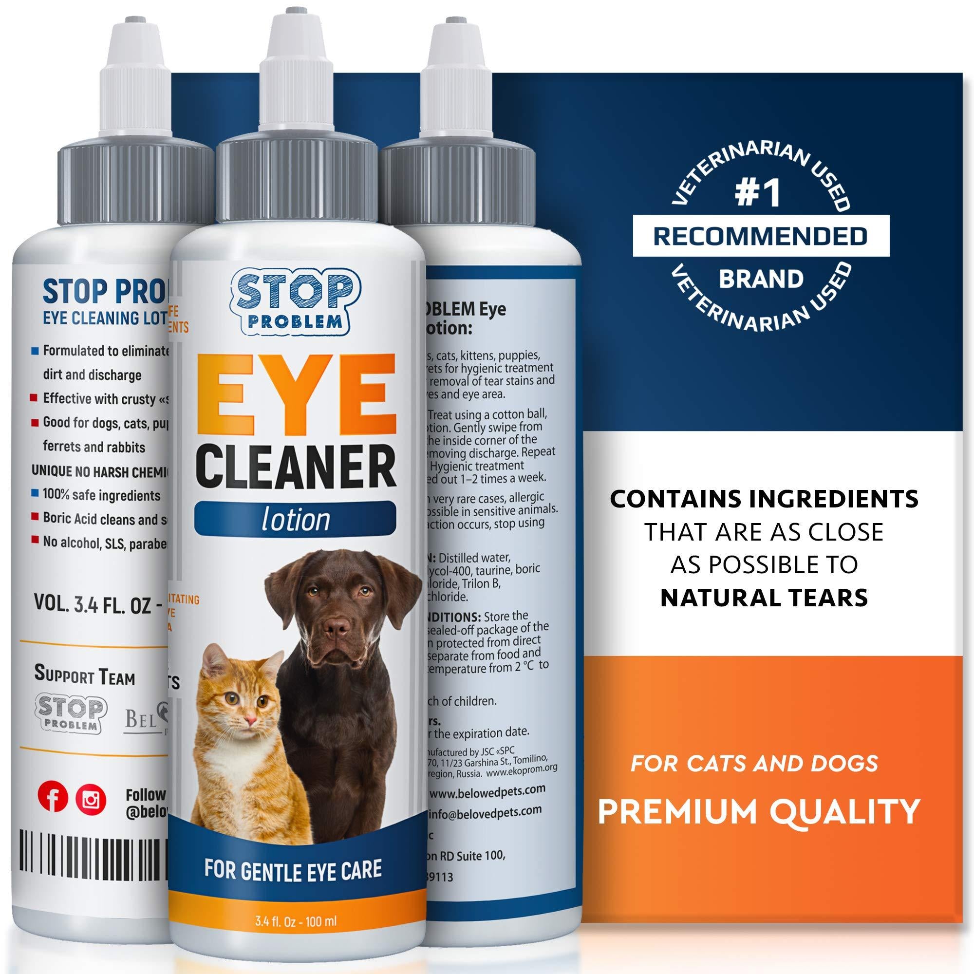 All Pets Eye Wash Drops: Relieve Pink Eye, Allergies & Infections - Gentle Care for Dogs & Cats