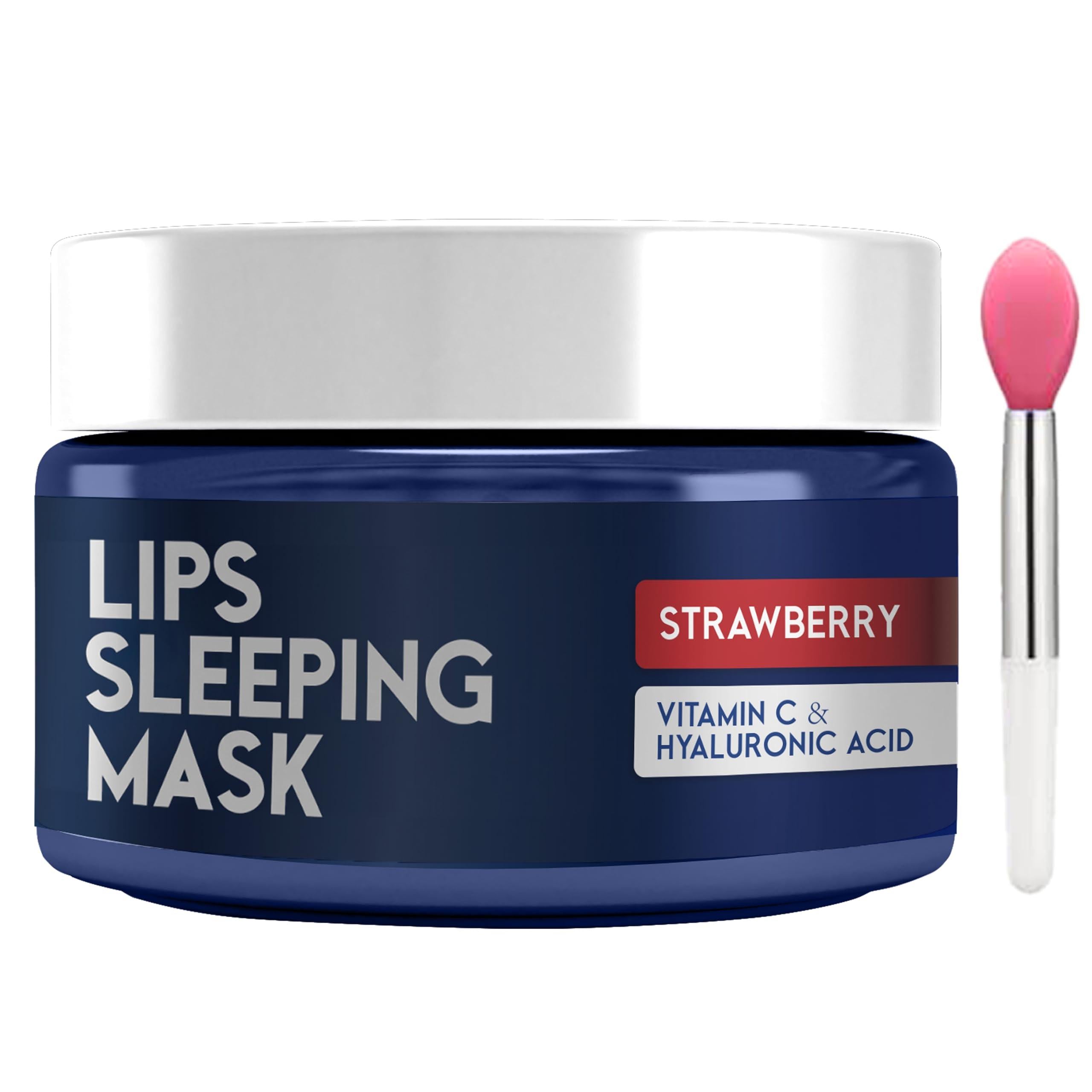 Strawberry Lip Sleeping Mask with Hyaluronic Acid & Vitamin C - Overnight Hydration & Repair