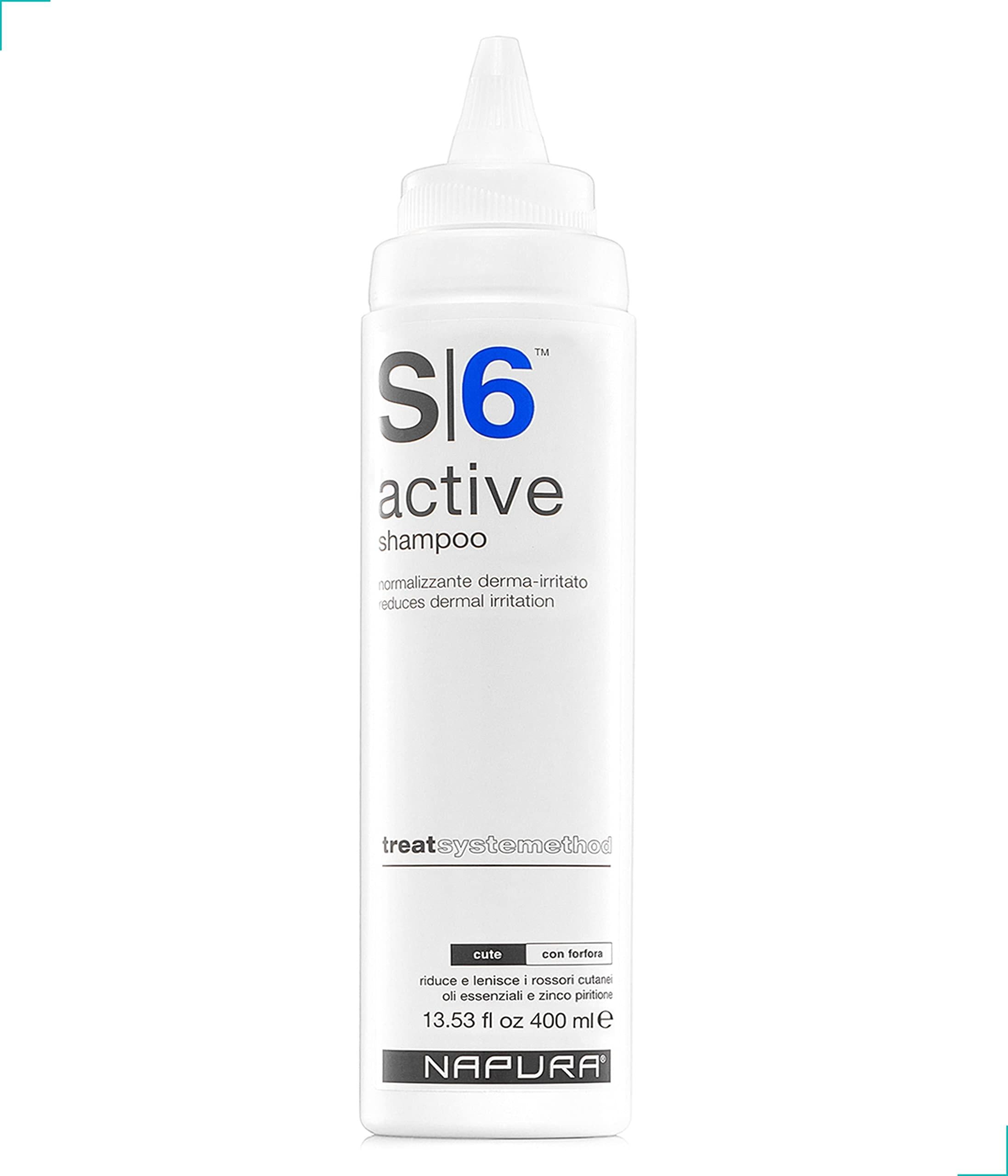 S6 Active Anti Dandruff Shampoo with Tea Tree Oil, 5% Salicylic Acid & 1% Zinc, Natural Scalp Treatment, 13.53 fl oz