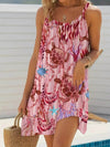 Full Size Printed Scoop Neck Mini Cami Dress Plus Size - Store 42