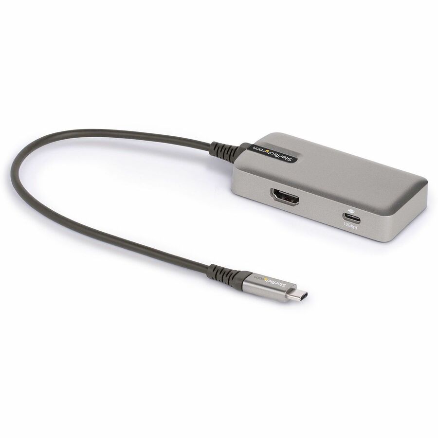 StarTech.com USB C Multiport Adapter, 4K 60Hz HDMI 2.0, 100W PD Pass-through, USB Hub, USB Type-C Mini Docking Station, 10" (25cm) Cable