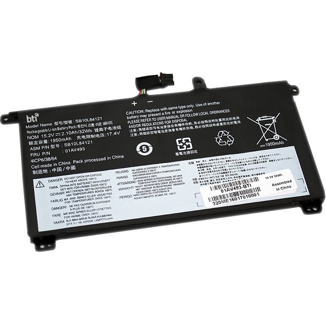 BTI SB10LB4121 Rechargeable Notebook Battery - 2100 mAh, 32 Wh, 15.2 V DC, 4 Cells