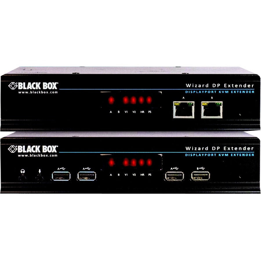Black Box Dual-Head DisplayPort KVM Extender over CATx