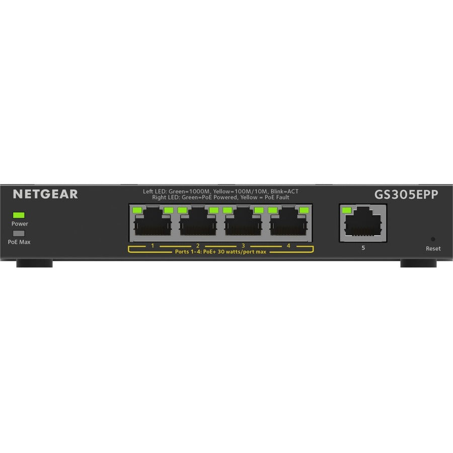Netgear GS305EPP Smart Managed Plus Ethernet Switch with PoE+ for Enhanced Network Performance