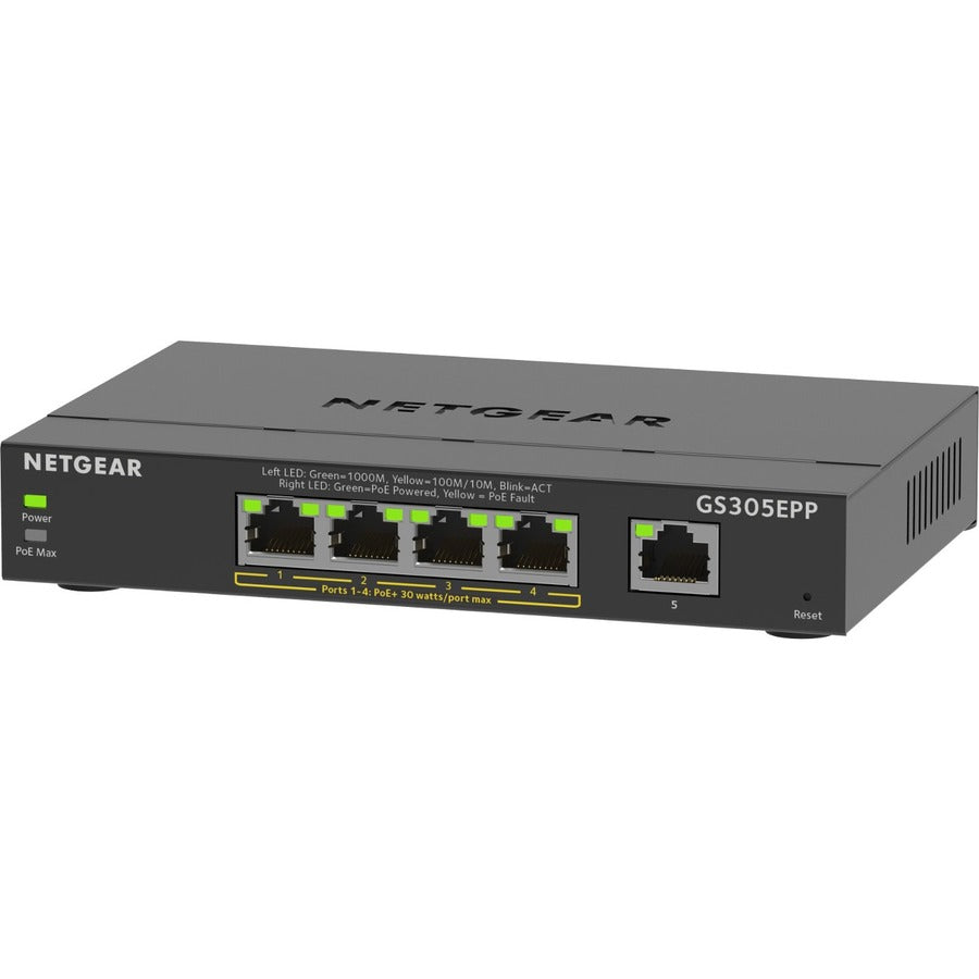 Netgear GS305EPP Smart Managed Plus Ethernet Switch with PoE+ for Enhanced Network Performance