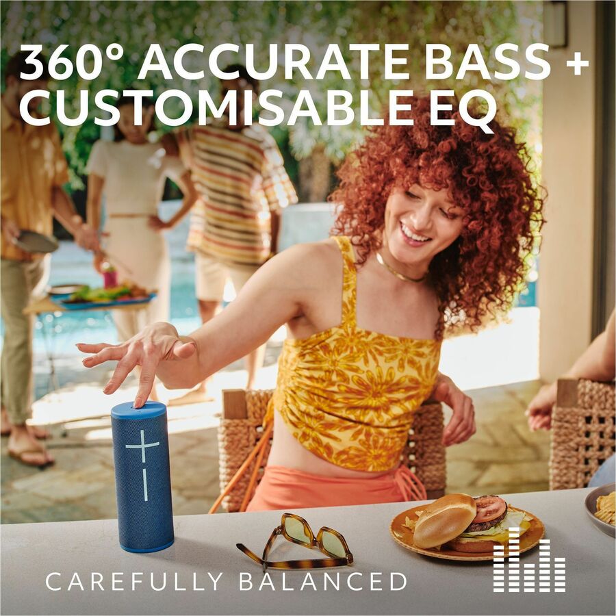 Ultimate Ears BOOM 4 Waterproof Bluetooth Speaker – 360-Degree Sound, 15-Hour Battery, Floatable, Durable