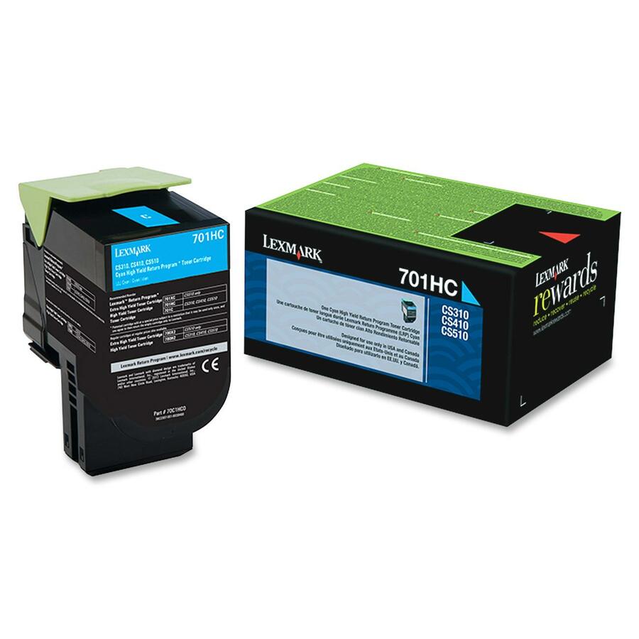 Lexmark 701HC High-Yield Toner Cartridge for CS310, CS410, and CS510 Series - 3,000 Pages