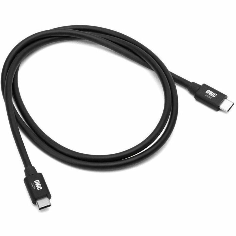 OWC 1.0M (39.4") Thunderbolt 5 (USB-C) Cable Black for Thunderbolt And USB-C Devices - Black