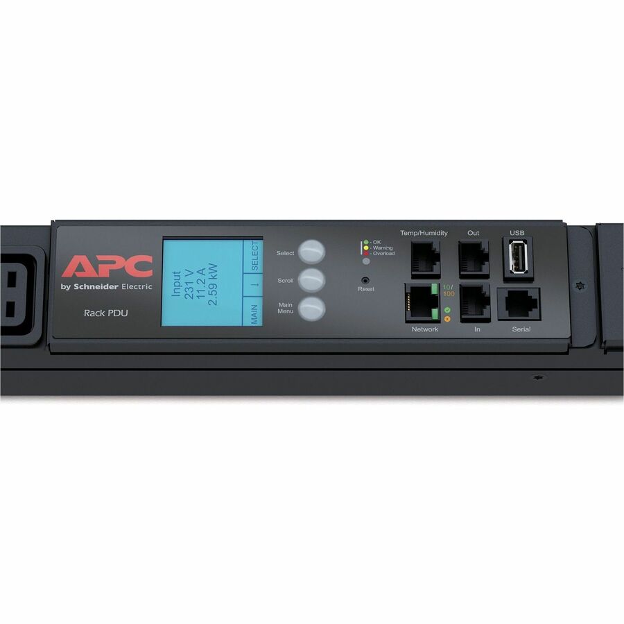 APC by Schneider Electric Rack PDU 2G, Metered, ZeroU, 10.0kW, 208V, (36) C13 & (6) C19