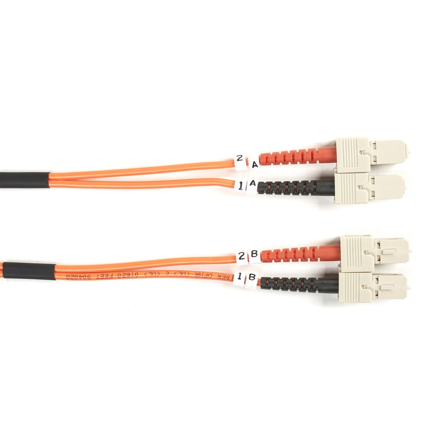Black Box OM1 62.5/125 Multimode Duplex Patch Cable - 1G/10G High-Bandwidth, OFNR PVC Riser Rated