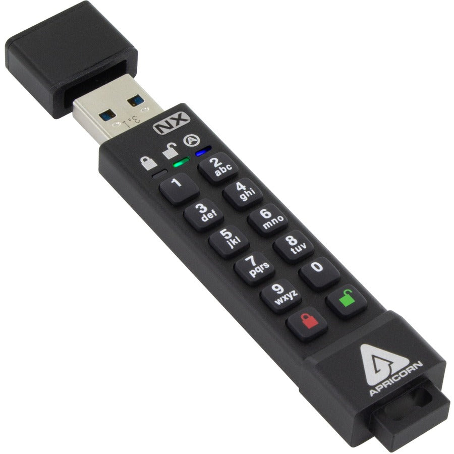 Apricorn Aegis Secure Key 3NX - FIPS 140-2 Certified 256-Bit AES Encrypted USB 3.1 Drive with Keypad