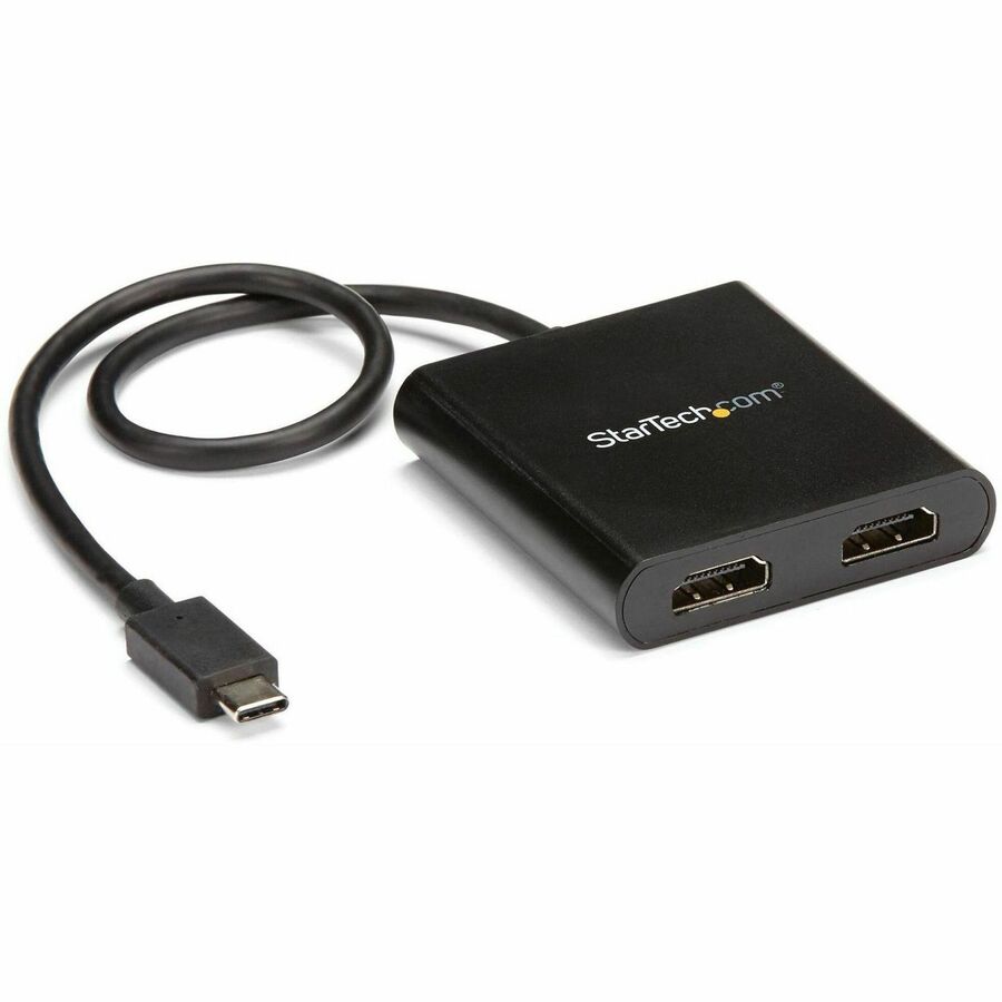 StarTech.com USB-C to Dual HDMI Adapter, USB Type-C Multi-Monitor MST Hub, Dual 4K 30Hz HDMI Laptop Display Extender/Splitter, Windows~