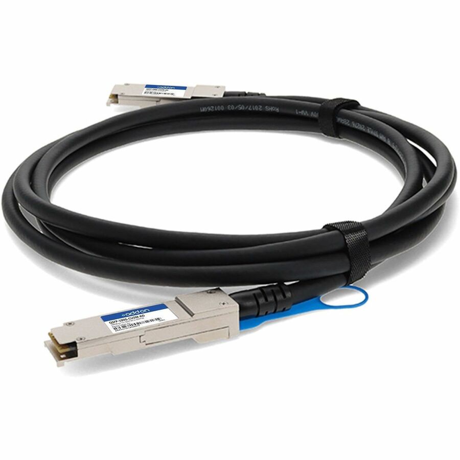 AddOn Cisco QSFP-100G-CU2M Compatible TAA Compliant 100GBase-CU QSFP28 to QSFP28 Direct Attach Cable (Passive Twinax, 2m)