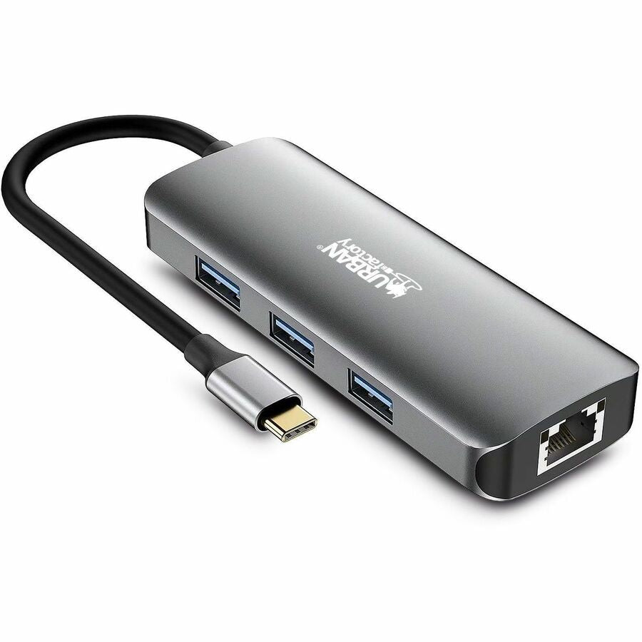Urban Factory HUBEE 7-in-1 USB-C Docking Station with 2 HDMI, 3 USB-A, 100W Power Delivery