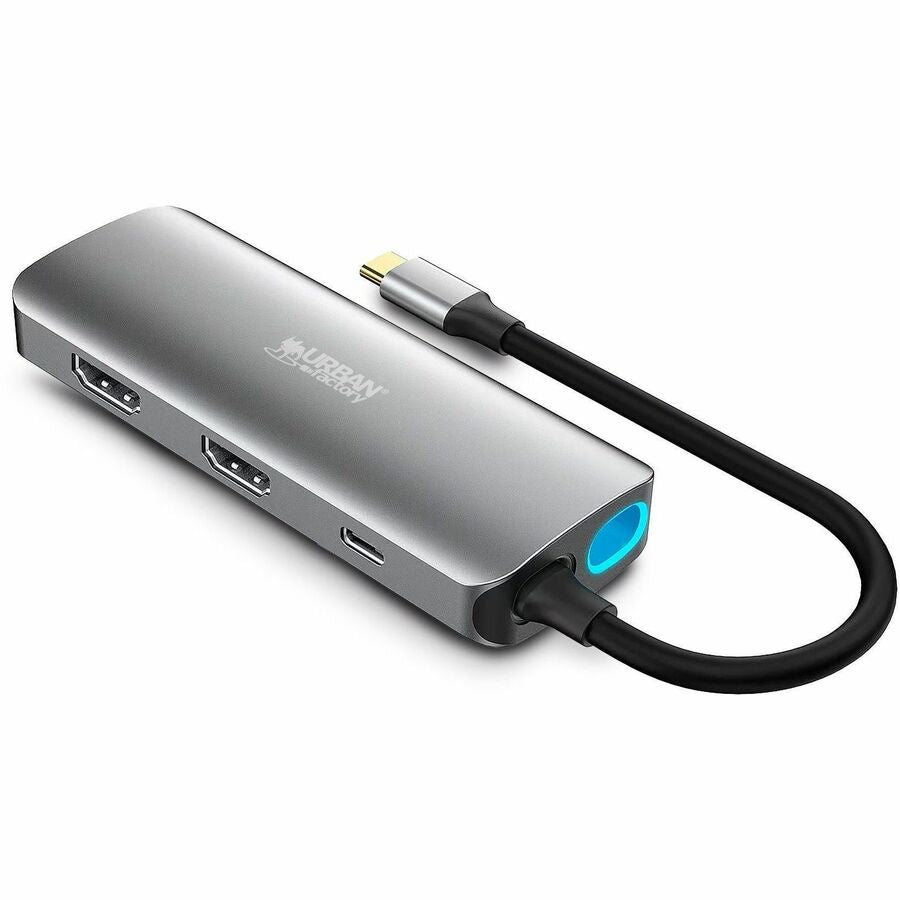 Urban Factory HUBEE 7-in-1 USB-C Docking Station with 2 HDMI, 3 USB-A, 100W Power Delivery