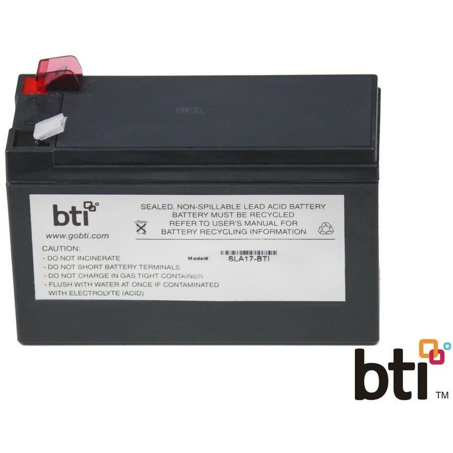 BTI RBC17-SLA17-BTI SEALED LEAD ACID BATTERY FOR APC BC650-RSX761, BE650BB, BE650BB-CN, BE650G, BE650G1, BE650G1-CN, BE650G1-LM, BE650G-CN, BE650G-LM