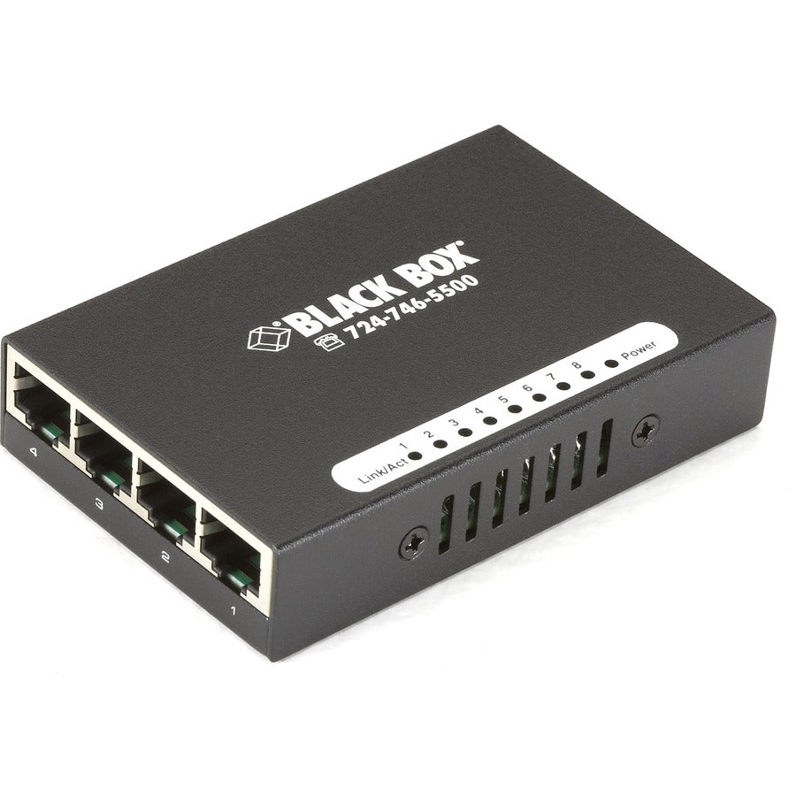 Black Box 10/100 Mbps USB-Powered 8-Port Ethernet Switch with Plug-and-Play Convenience