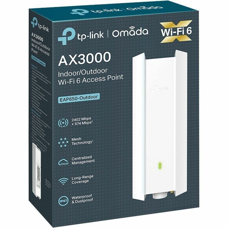TP-Link EAP650-Outdoor - AX3000 Indoor/Outdoor Dual-Band Wi-Fi 6 Access Point