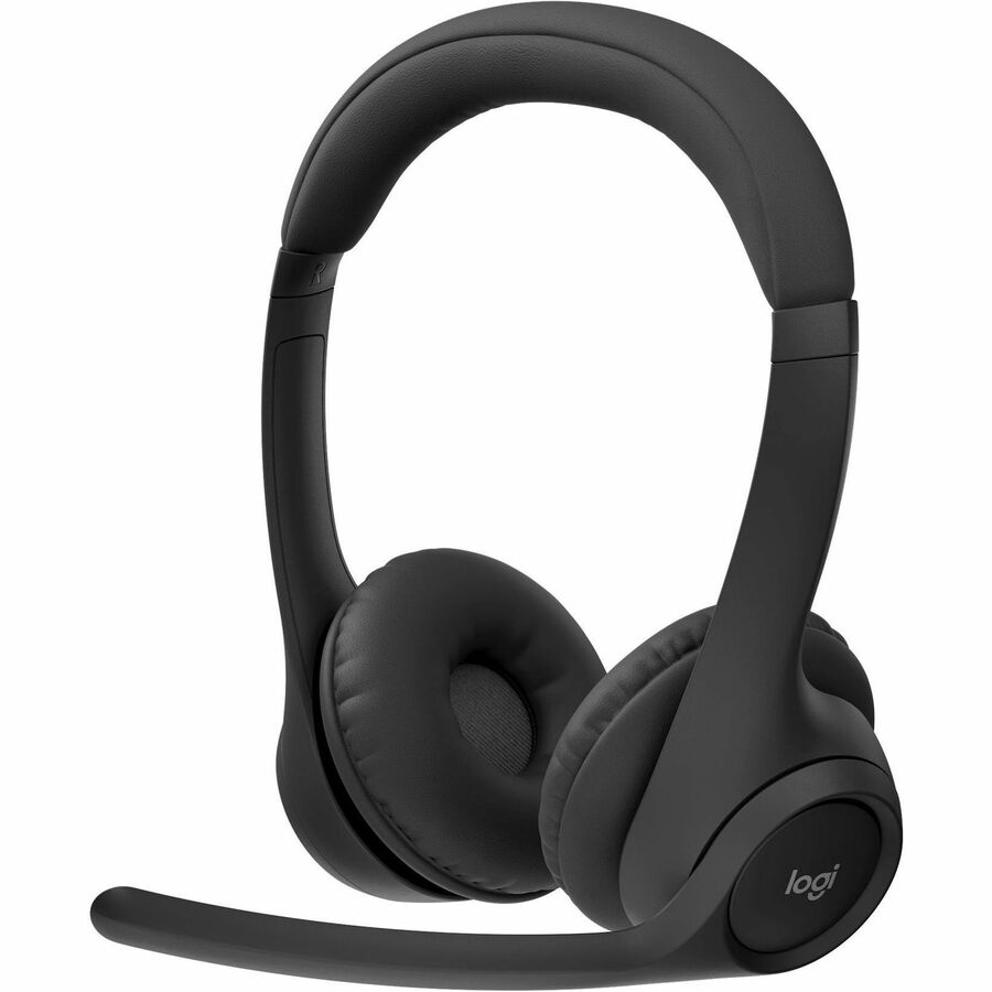 Logitech Zone 300 Wireless Bluetooth Headset - Noise-Canceling Mic, 30m Range, Eco-Friendly Design