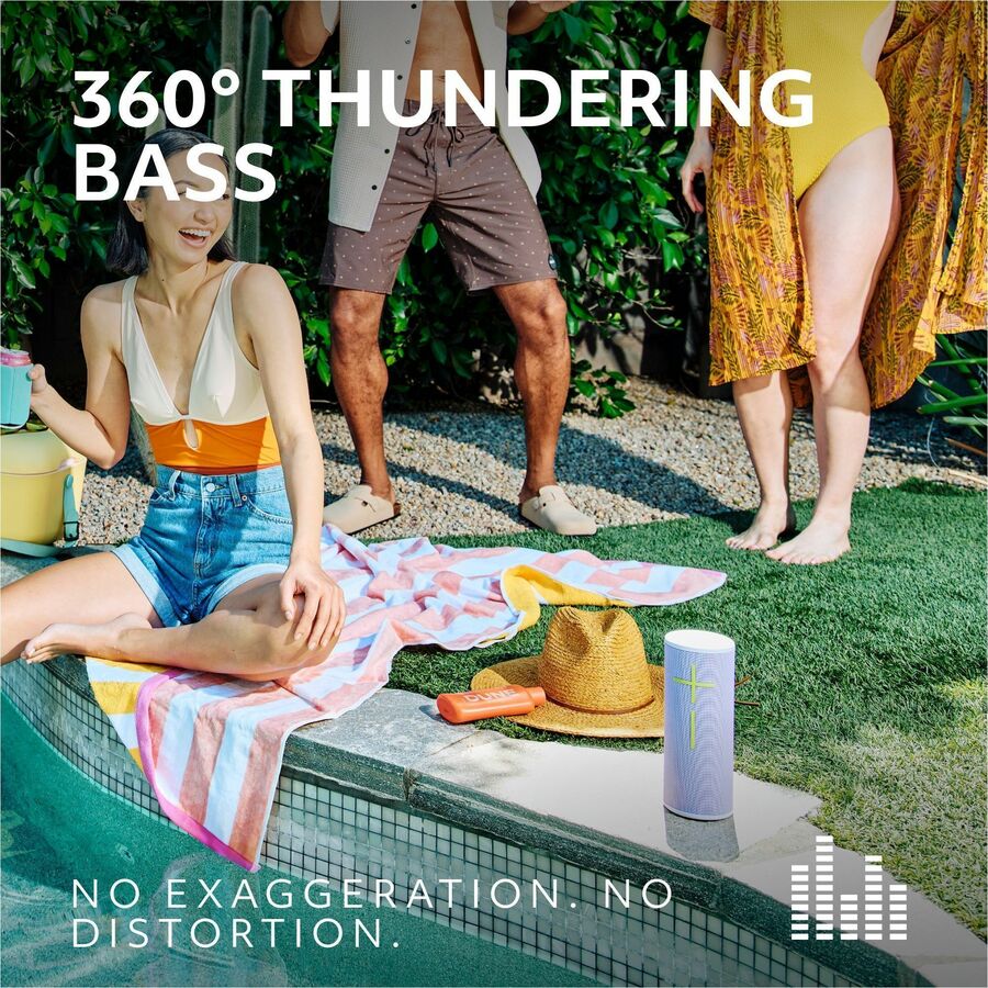 Ultimate Ears MEGABOOM 4 - 360-Degree Waterproof Bluetooth Speaker With Thundering Bass & 20-Hour Battery