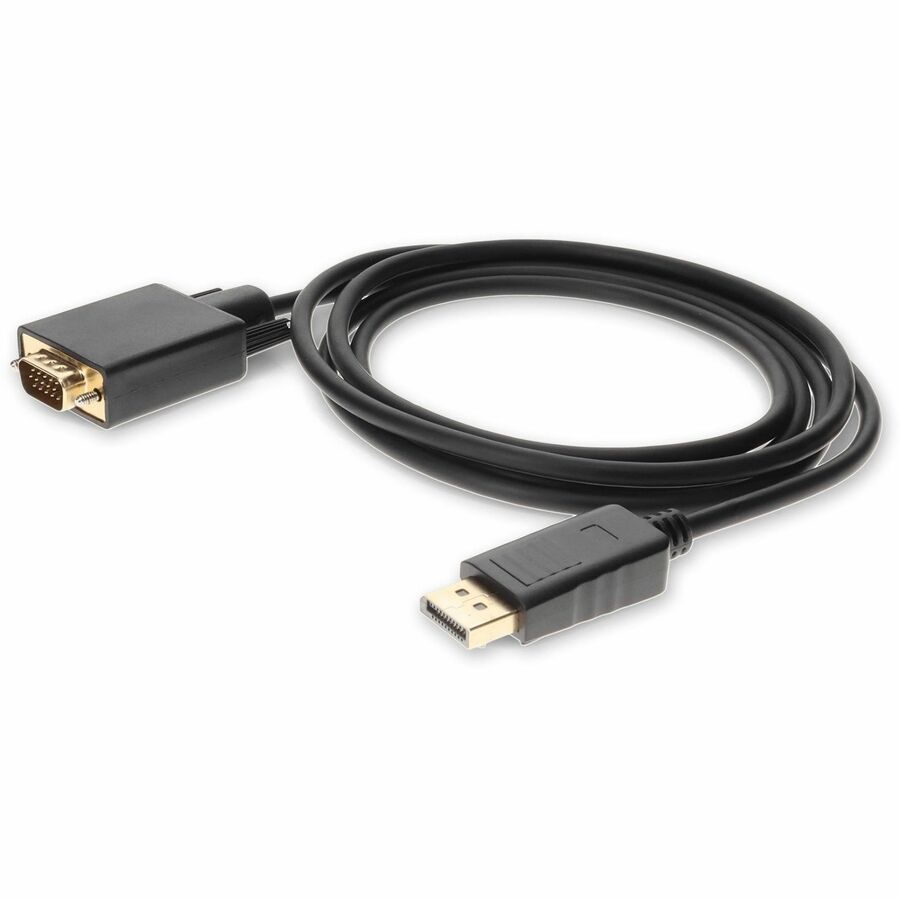 2M DisplayPort to VGA Male Adapter Cable - 1920x1200 Resolution, Compatible with Audio/Video Devices