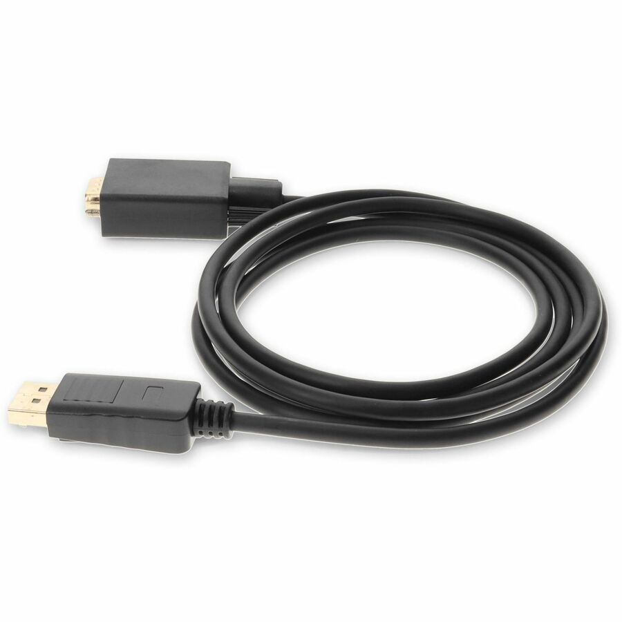 2M DisplayPort to VGA Male Adapter Cable - 1920x1200 Resolution, Compatible with Audio/Video Devices