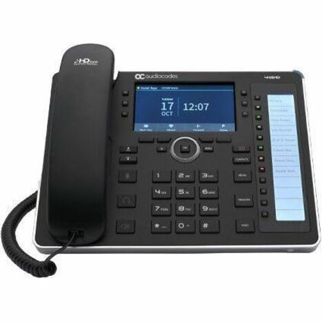 AudioCodes 445HD IP Phone - Corded - Corded - Bluetooth, Wi-Fi - Black