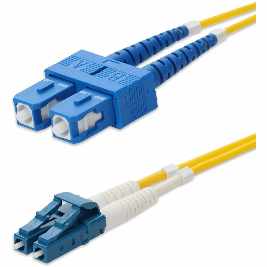 AddOn 6m LC (Male) to SC (Male) Yellow OS2 Duplex Fiber OFNR (Riser-Rated) Patch Cable