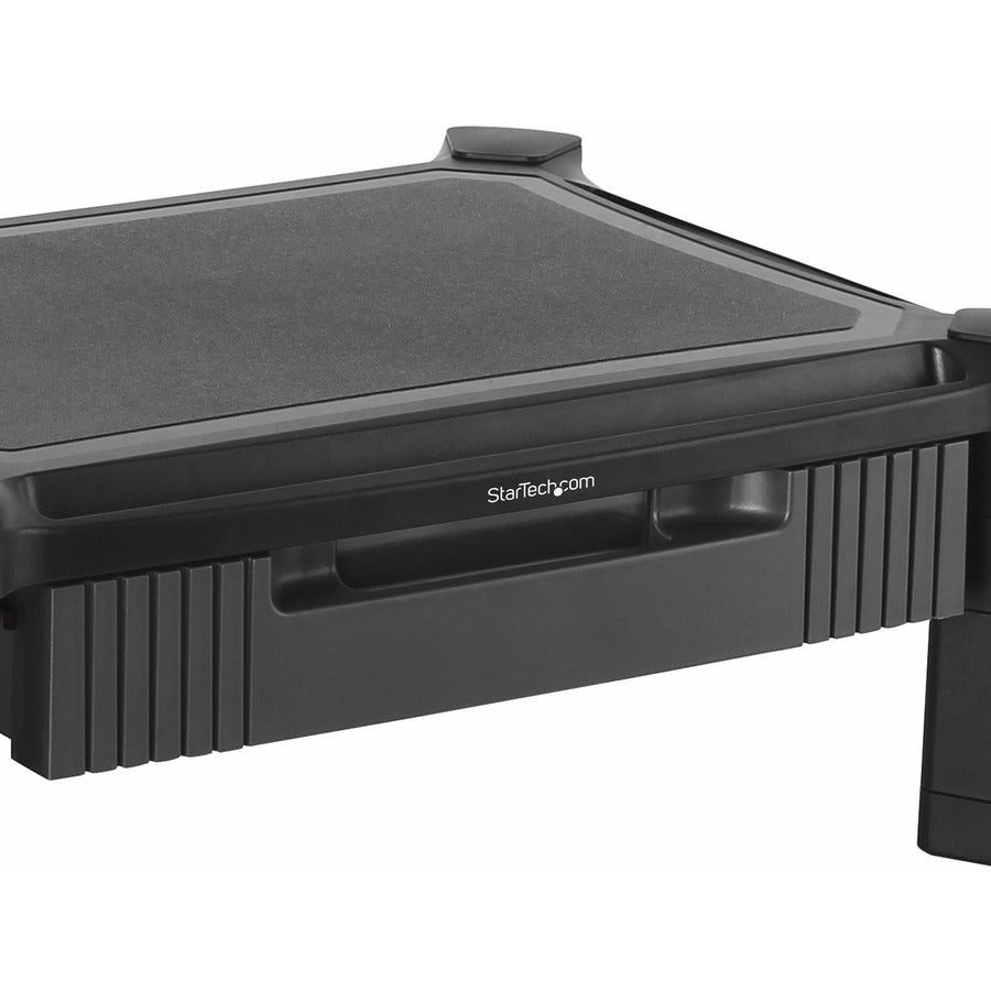 StarTech.com Adjustable Monitor Riser, Drawer, Monitors up to 32" (22lb/10kg), Adjustable Height, Monitor Stand, Computer Monitor Riser