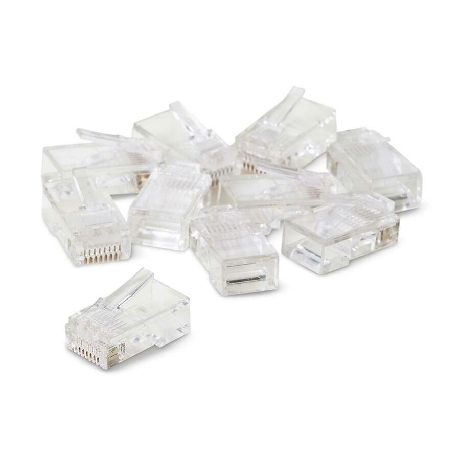 Belkin RJ45 Plugs for Round Cable - 50 Micron Gold-Plated Contacts, 10 Pack