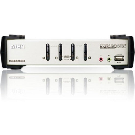 ATEN CS1734B 4-Port USB KVMP Switch with Built-In 2-Port Hub and 2.1 Surround Sound Audio