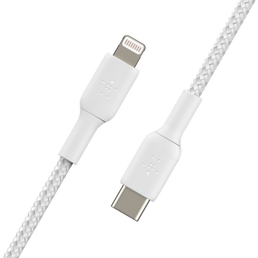 Belkin BoostCharge Braided USB-C to Lightning Cable (1 meter / 3.3 foot, White)