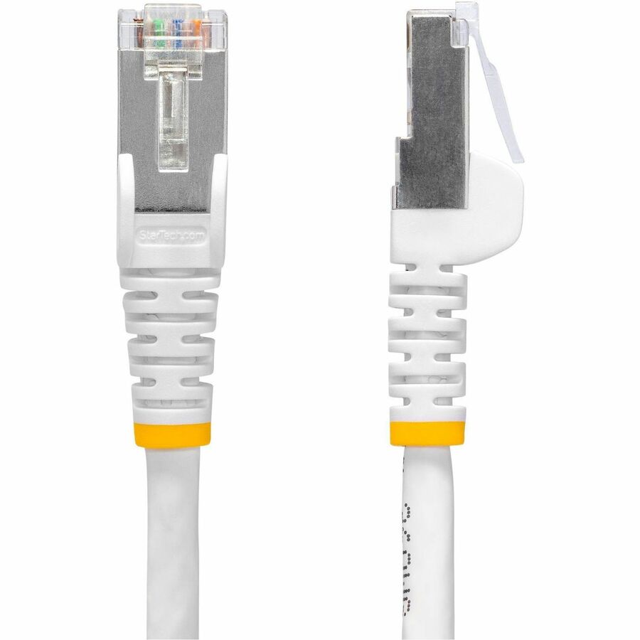 StarTech.com 50ft White CAT8 Ethernet Cable, Snagless RJ45, 25G/40G 2000MHz, 100W PoE, S/FTP, 26AWG Pure Bare Copper, LSZH Network Patch Cord