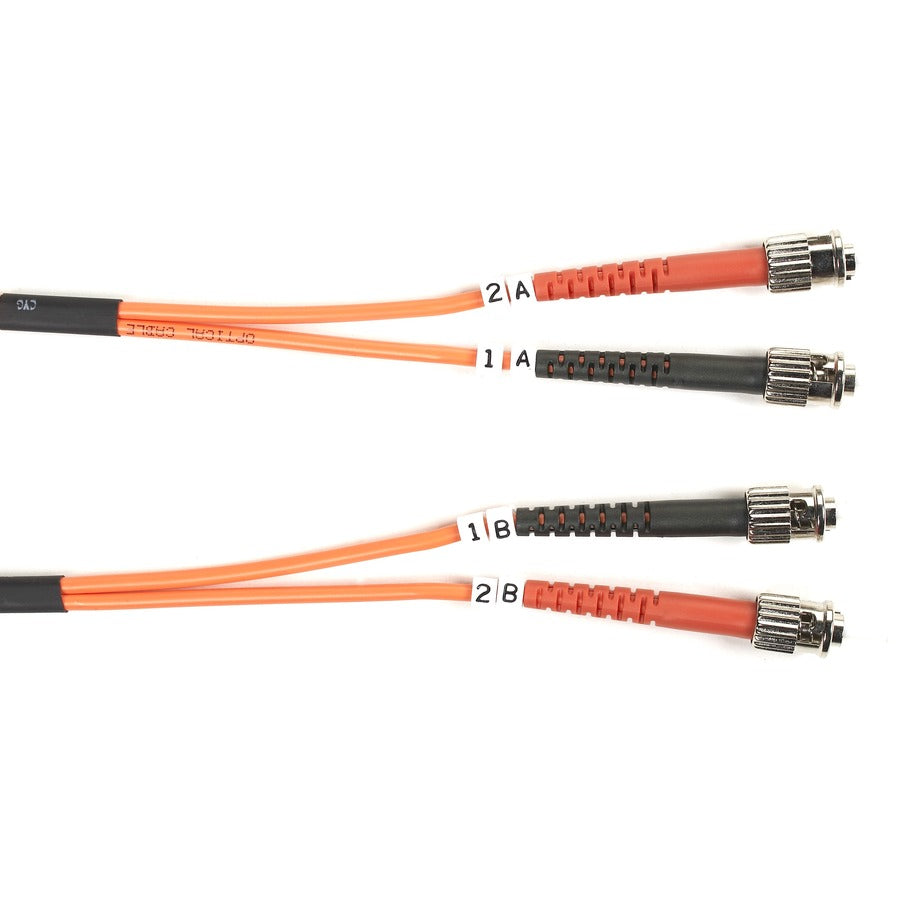 Black Box OM1 62.5/125 Multimode Fiber Optic Duplex Patch Cable - OFNR PVC, 1Gbps/10Gbps, 100% Tested