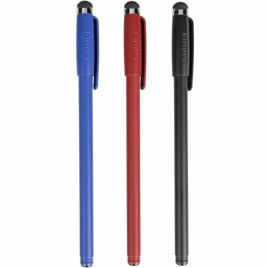Targus 3-Pack Antimicrobial Stylus & Pen Set with DefenseGuard™ for Touchscreen Devices