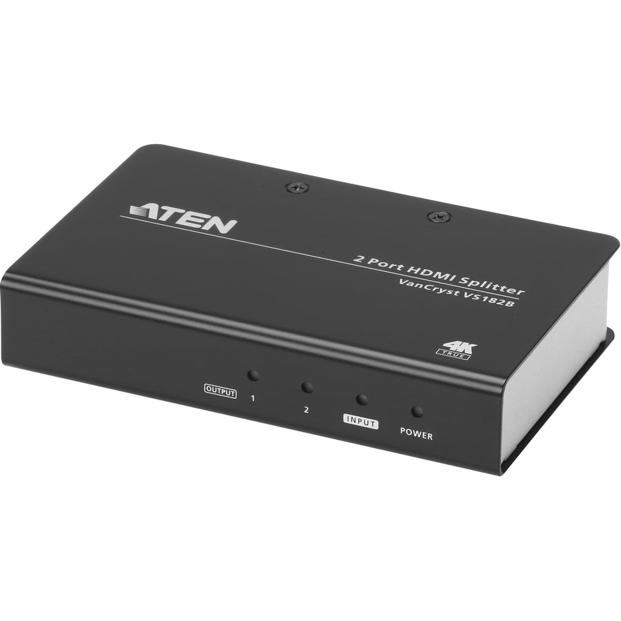 ATEN True 4K HDMI Splitter - 2-Port, 4K at 60Hz, EDID Support, Plug-and-Play, HDMI 2.0 Compliant