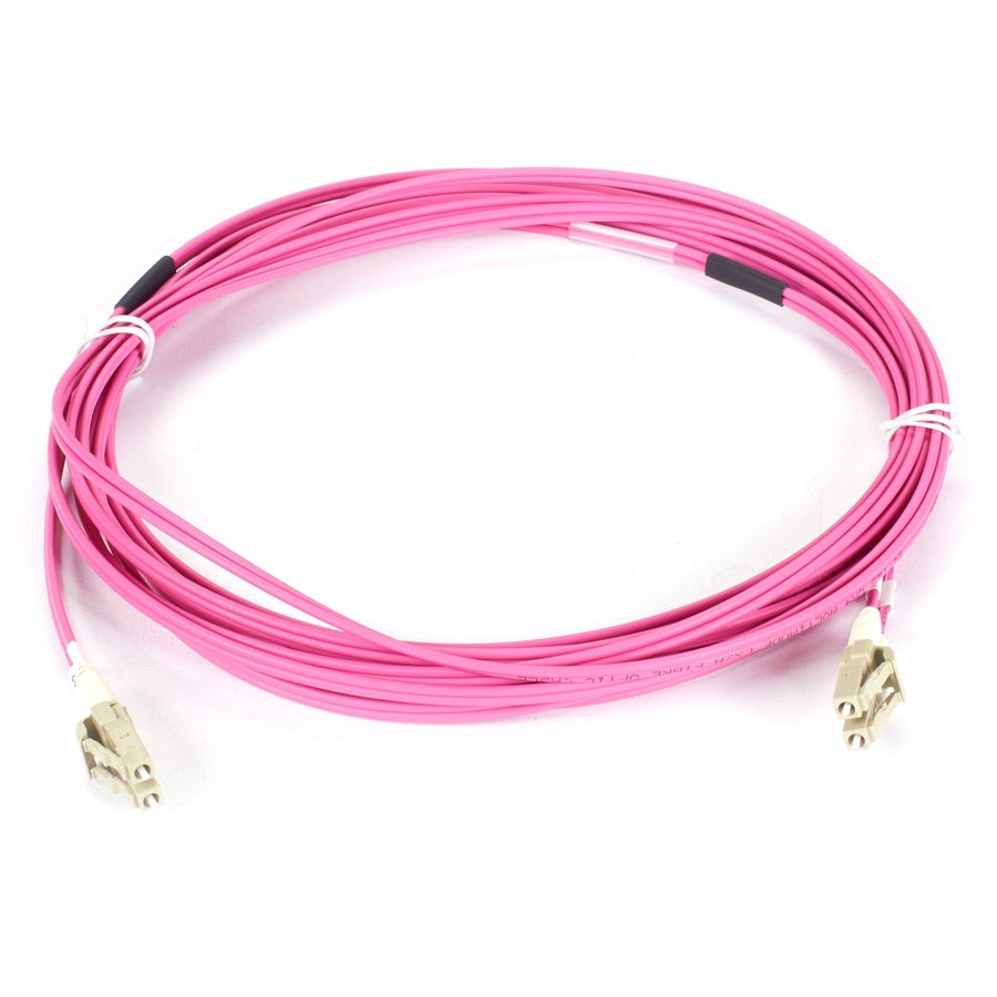 Black Box OM4 50/125um Multimode Duplex Fiber Optic Patch Cable - 10G/40G/100G Compatible, Erika Violet, LSZH