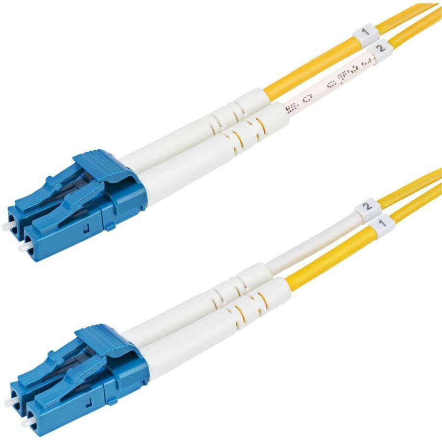 StarTech.com 20m (65.6ft) LC to LC (UPC) OS2 Single Mode Duplex Fiber Optic Cable, 9/125, 100G, Low Insertion Loss, LSZH Fiber Jumper Cord