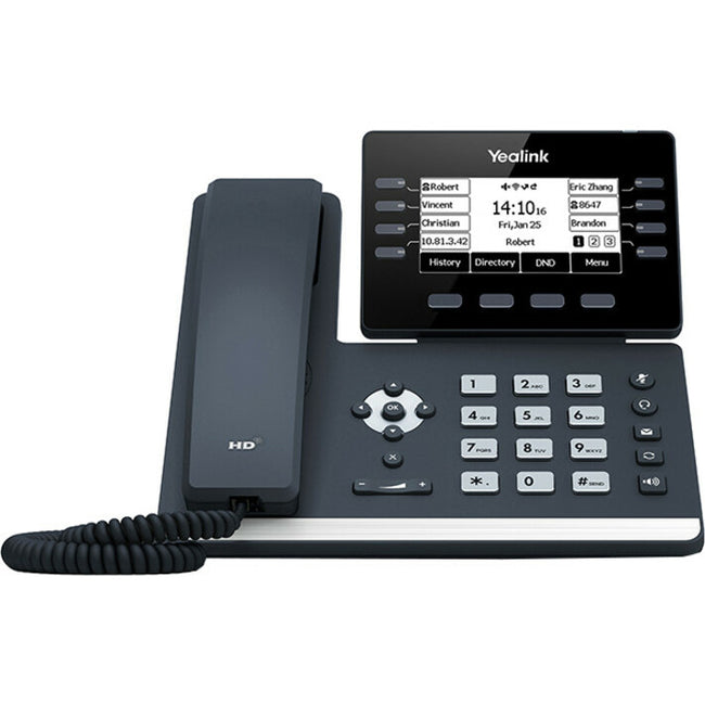 Yealink SIP-T53 IP Phone - Corded/Cordless - Corded - DECT, Bluetooth - Wall Mountable, Desktop - Classic Gray