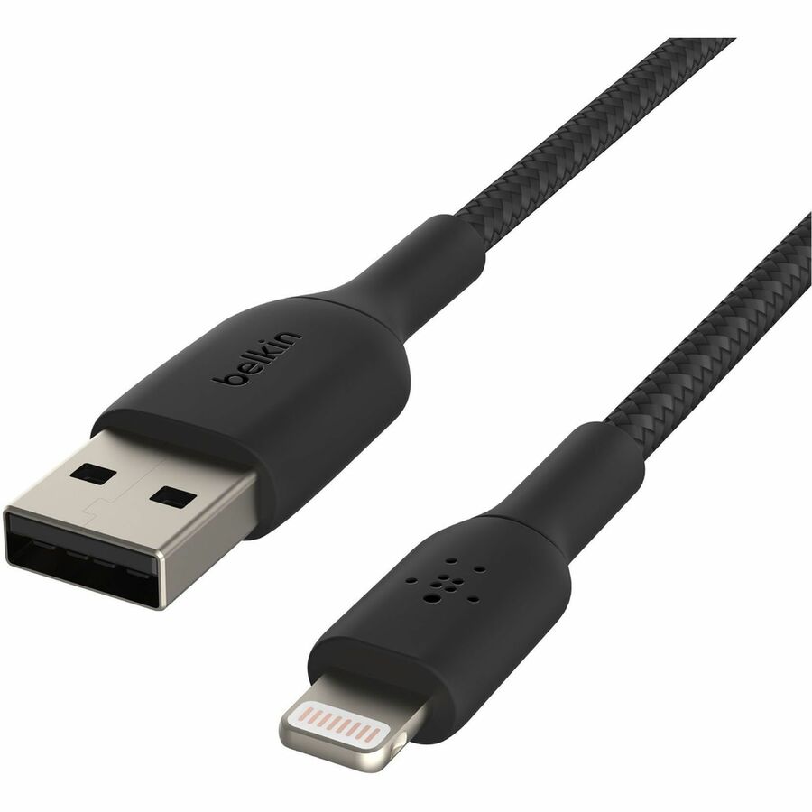 Belkin Braided Lightning to USB-A Cable (2m / 6.6ft, Black)
