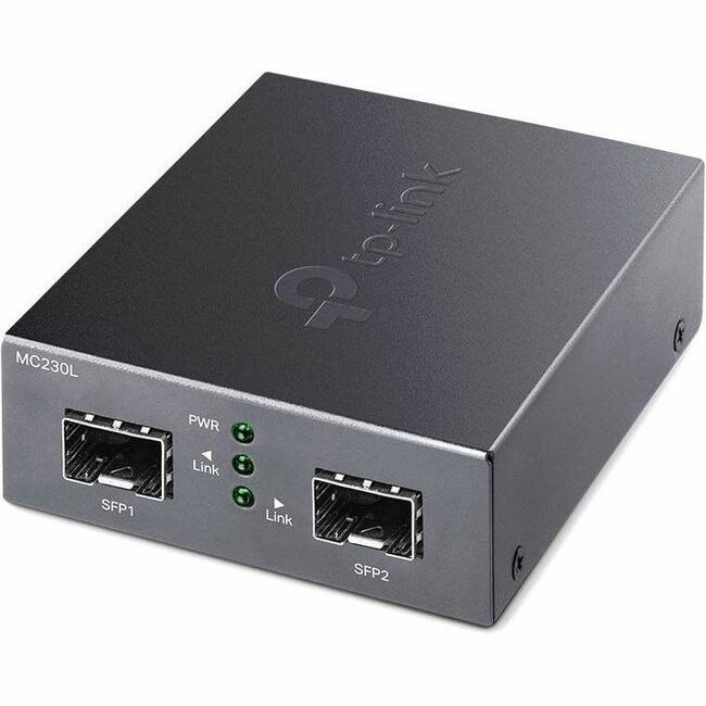 TP-Link MC230L 2-Port Gigabit SFP Media Converter for Fiber Optic Network Connections