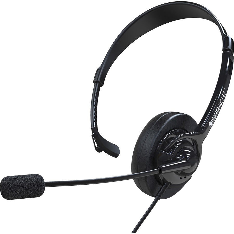Spracht ZUM350M Monaural Headset with 40mm Noise-Canceling Mic & Universal Compatibility