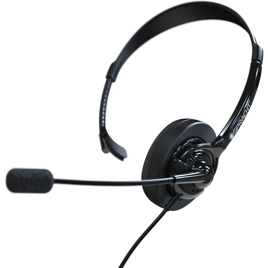 Spracht ZUM350M Monaural Headset with 40mm Noise-Canceling Mic & Universal Compatibility