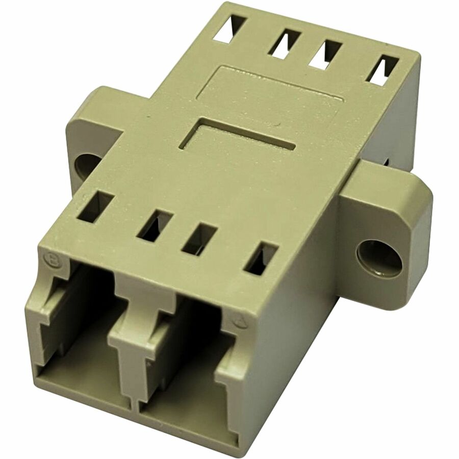 Black Box LC Duplex Multimode Fiber Optic Coupler with Ceramic Sleeve - Panel-Mount Design