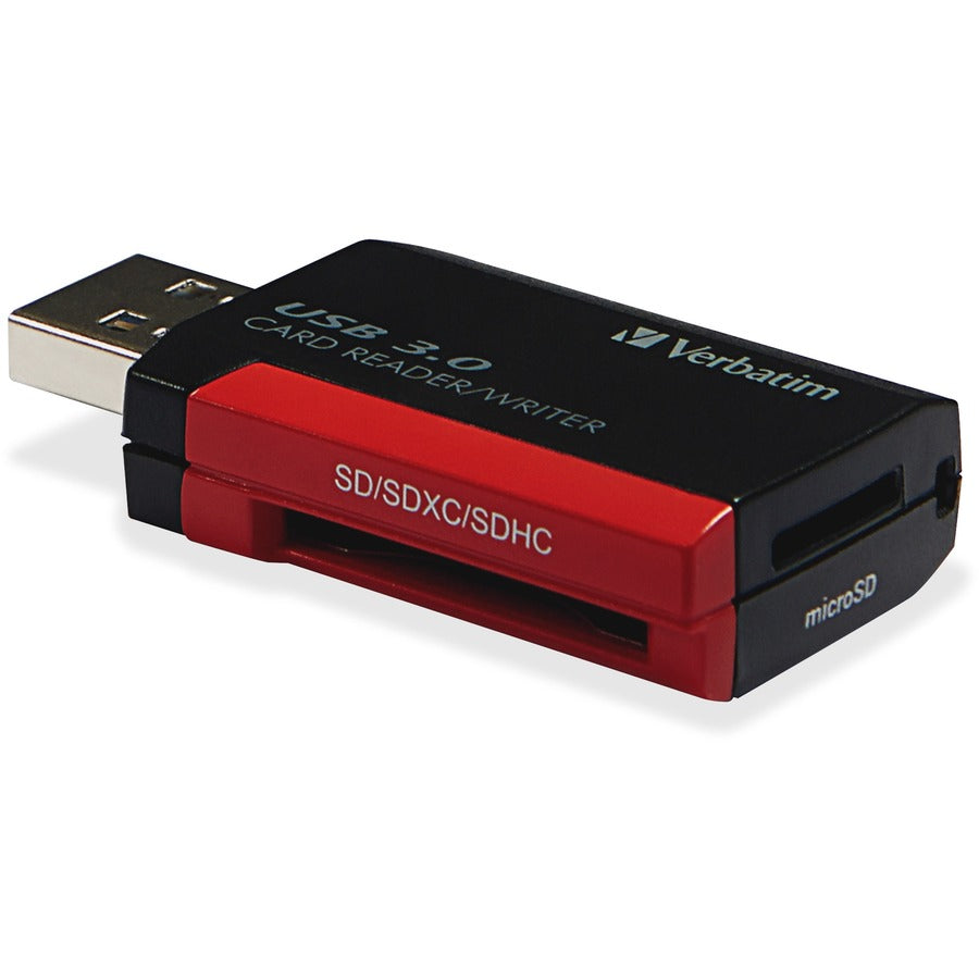 Verbatim USB 3.0 Pocket Card Reader for SD & MicroSD with High-Speed Data Transfer