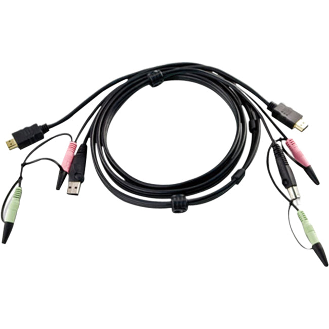 ATEN 5.91 Ft USB HDMI KVM Cable for Seamless Keyboard, Video & Mouse Connection to KVM Switch