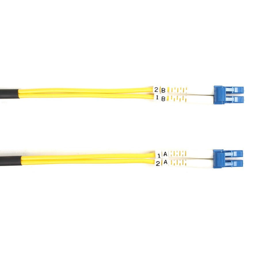 Black Box OS2 9/125 Duplex Fiber Optic Patch Cable - High-Bandwidth 2.0mm Zipcord for Riser Use