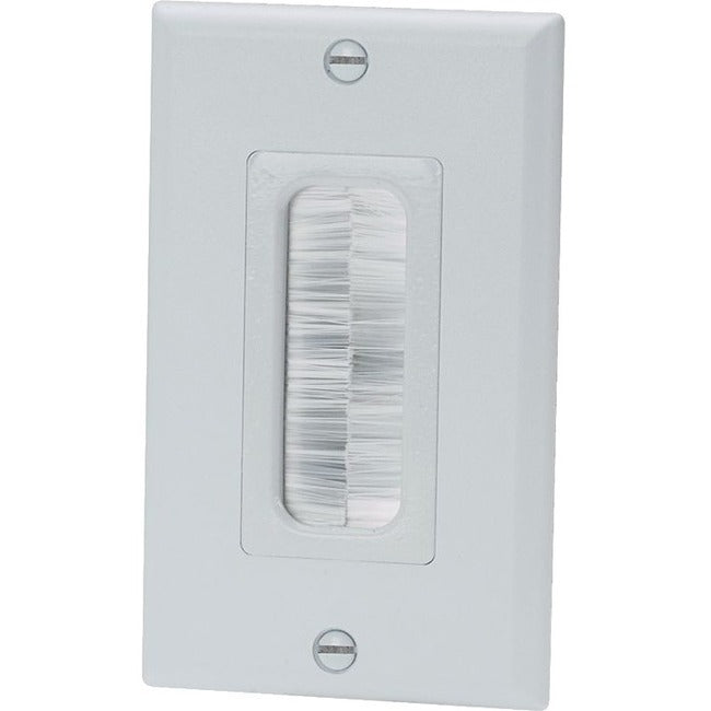 Panduit International White Brush Insert - ABS Cable Pass-Through for Efficient Data Center Management